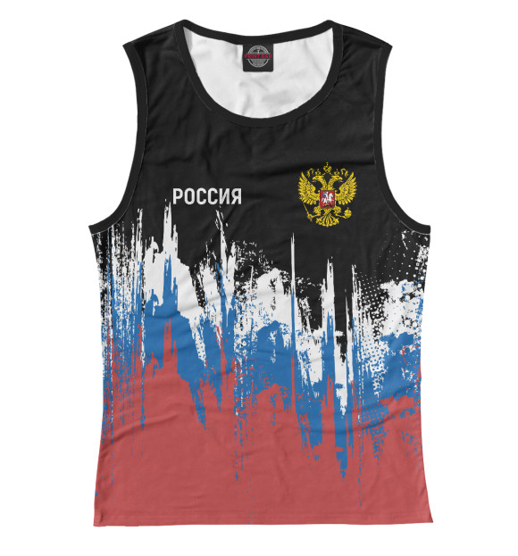 Майка для девочки с изображением Россия цвета Белый