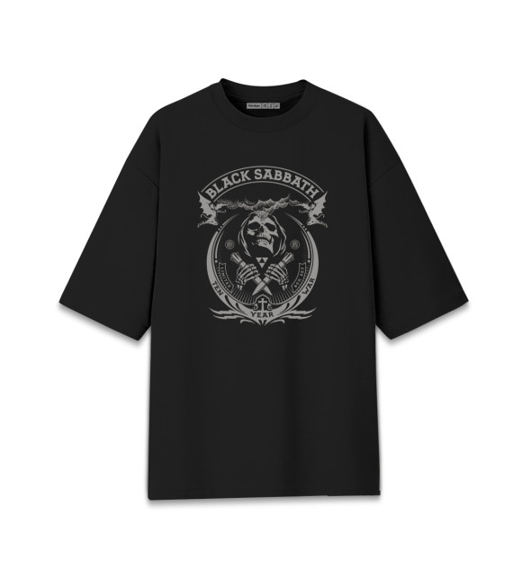 Женская футболка оверсайз с изображением Black Sabbath цвета Черный