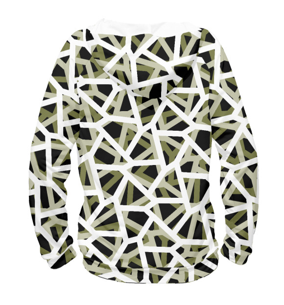 Женское худи с изображением Anti Empty Olive Camo цвета Белый