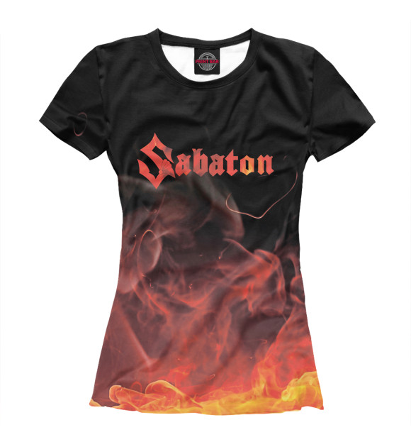 Футболка для девочек с изображением Sabaton цвета Белый