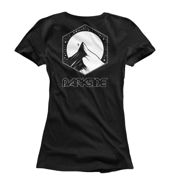Женская футболка с изображением Лыжи (darkside) цвета Белый
