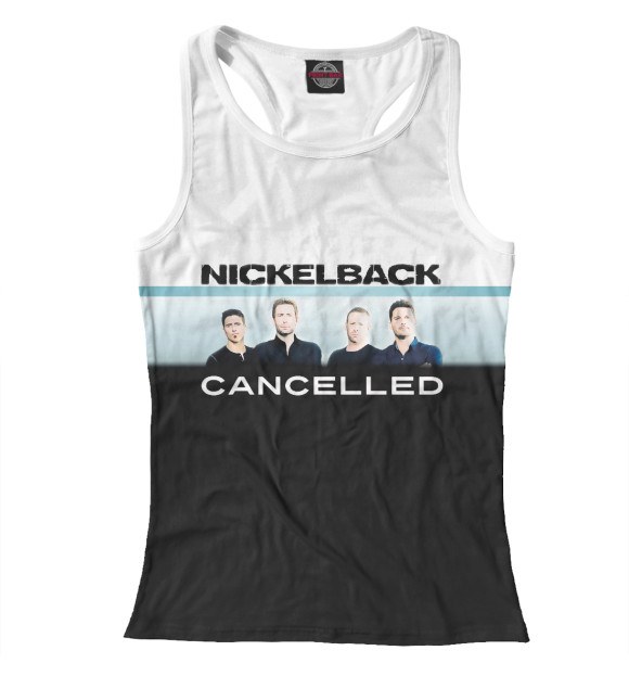 Женская майка-борцовка с изображением Nickelback цвета Белый