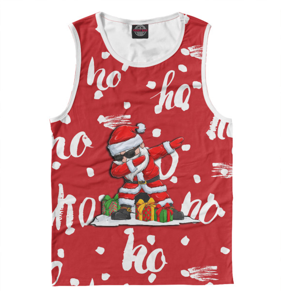 Мужская майка с изображением Santa DAB цвета Белый