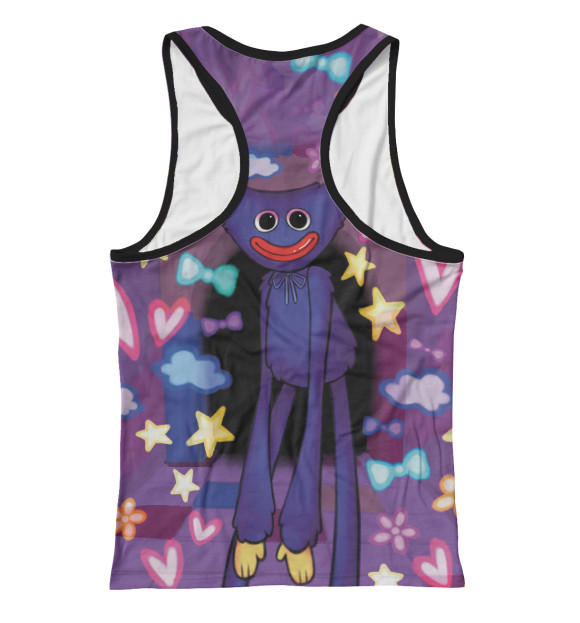 Женская майка-борцовка с притом Хагги Вагги милота цвета Белый Женская майка-борцовка с изображением Хагги Вагги милота цвета Белый