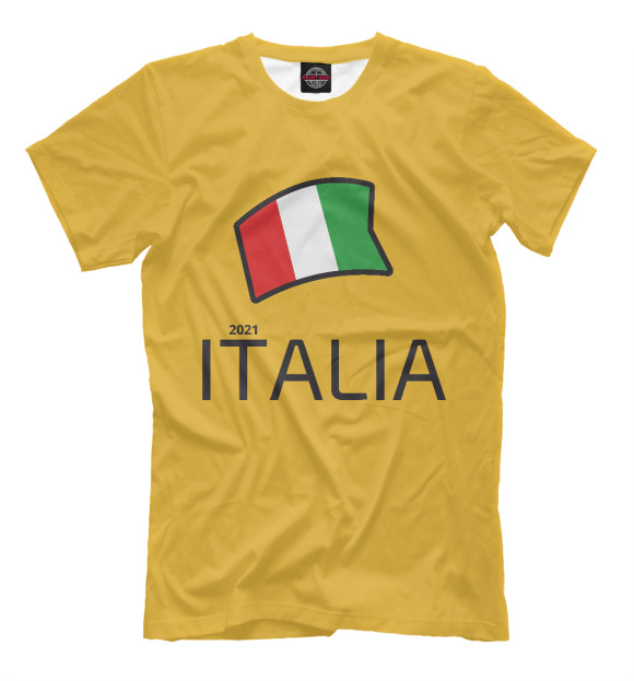 Футболка для мальчиков с изображением Italia 2021 цвета Белый