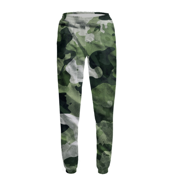 Женские спортивные штаны с изображением Камуфляж цвета Белый