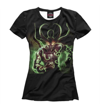 Женская футболка Зеленый демон