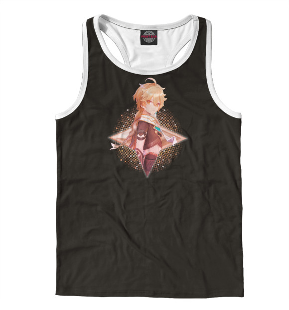 Мужская майка-борцовка с изображением Итэр. Genshin Impact цвета Белый