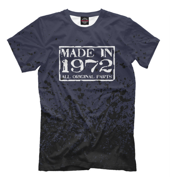 Футболка для мальчиков с изображением Made in 1972 цвета Белый