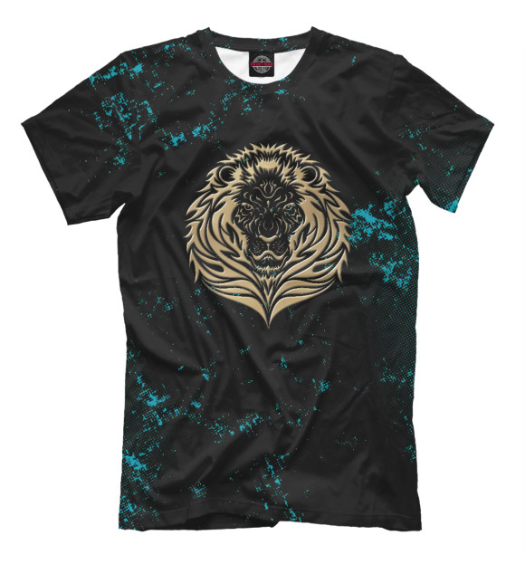 Футболка для мальчиков с изображением Gold Lion цвета Белый