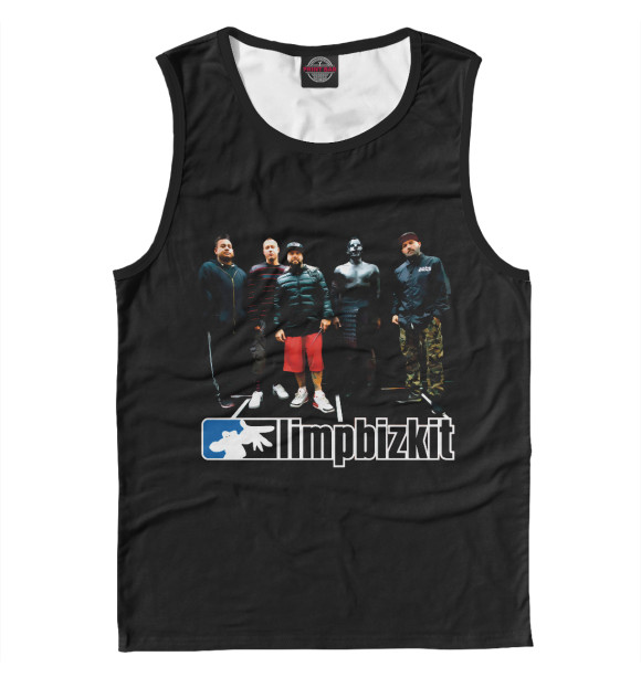 Мужская майка с изображением Limp Bizkit цвета Белый