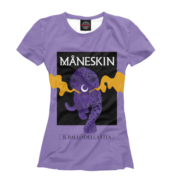 Женская футболка с изображением Maneskin цвета Белый