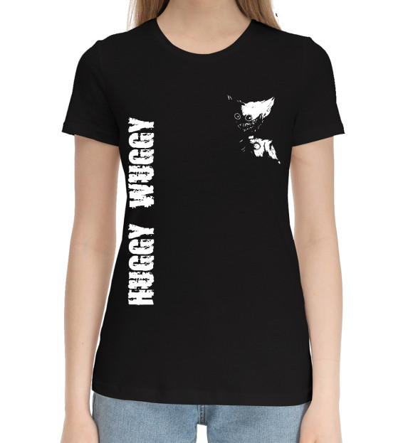 Женская хлопковая футболка с изображением Хаги Ваги цвета Черный