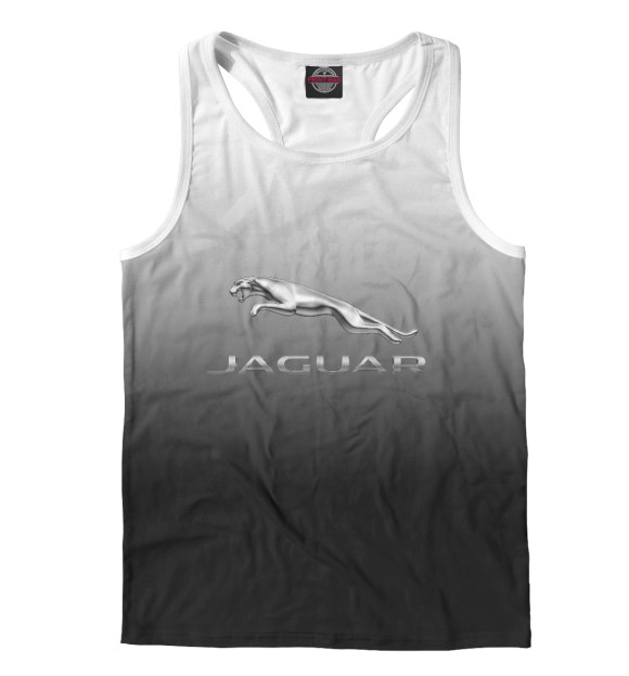 Мужская майка-борцовка с изображением Jaguar цвета Белый