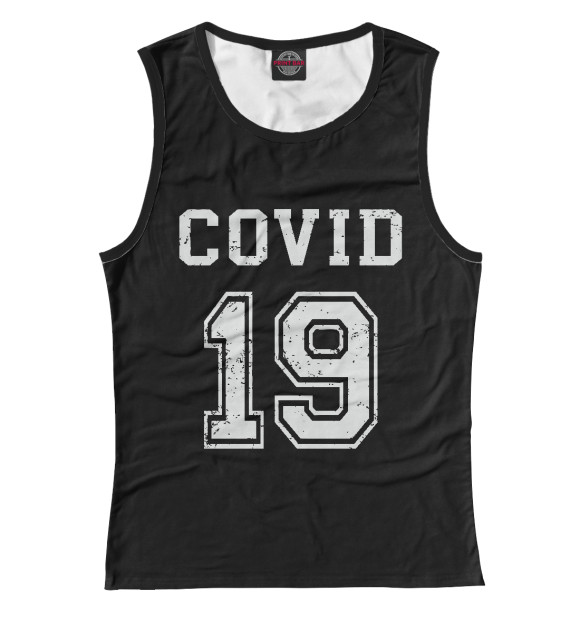 Майка для девочки с изображением Covid-19 цвета Белый