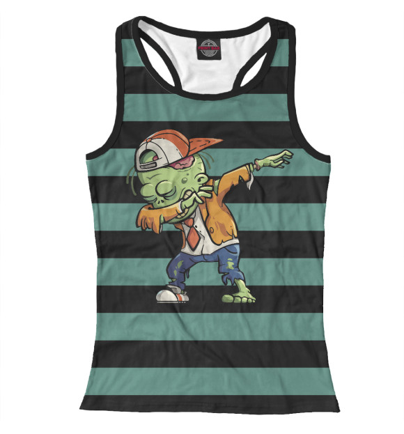 Женская майка-борцовка с изображением Halloween dab цвета Белый