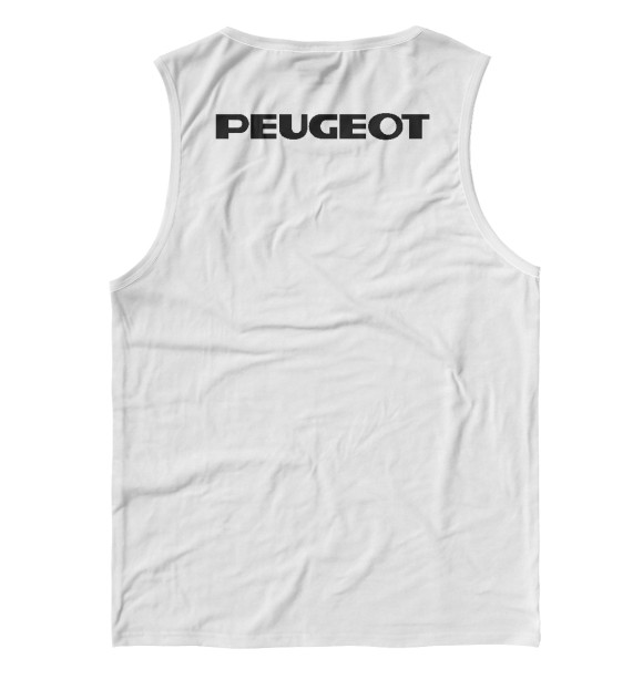 Майка для мальчика с изображением Peugeot цвета Белый