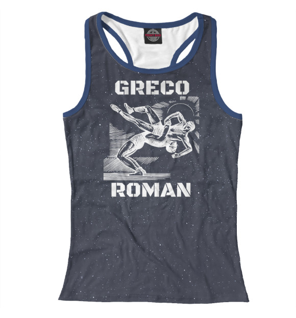 Женская майка-борцовка с изображением Greco Roman Wrestling цвета Белый