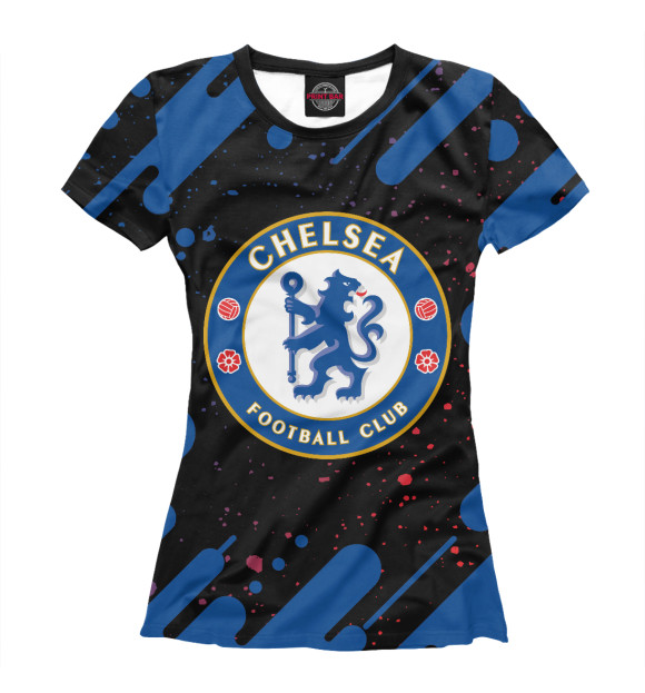 Футболка для девочек с изображением Chelsea F.C. / Челси цвета Белый