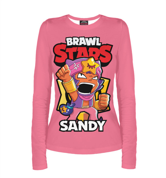 Женский лонгслив с изображением Brawl stars цвета Белый