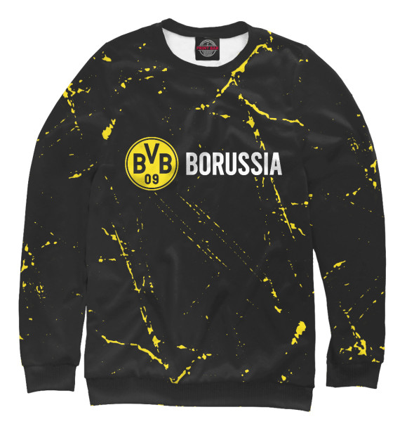 Мужской свитшот с изображением Borussia / Боруссия цвета Белый