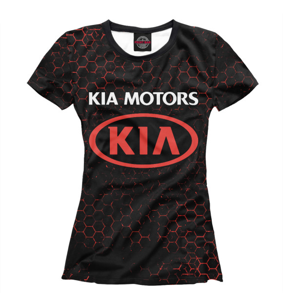 Женская футболка с изображением Kia Motors цвета Белый