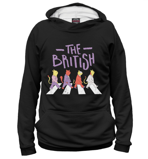 Женское худи с изображением The British цвета Белый