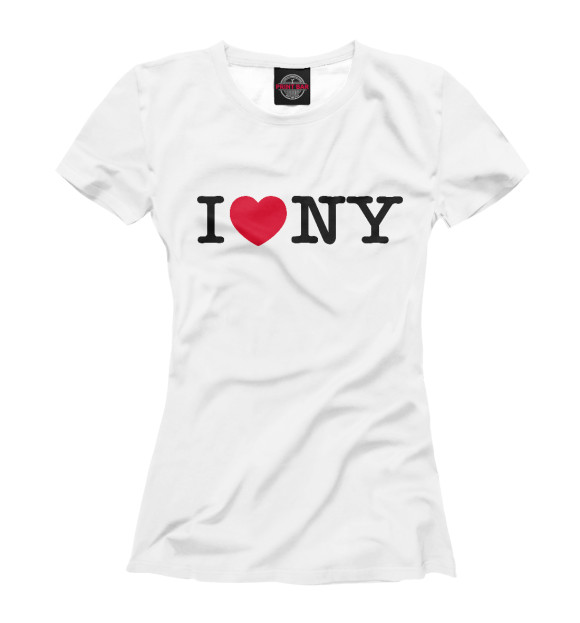 Футболка для девочек с изображением I Love New York цвета Белый