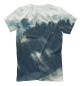 Мужская футболка Туманный лес. Лучи солнца