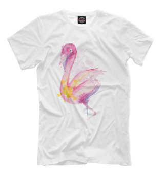Мужская футболка Акварельный фламинго