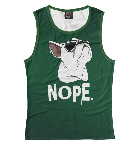 Майка для девочки с изображением Bulldog Stubborn Frenchie цвета Белый