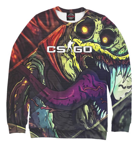 Женский свитшот с изображением Hyper Beast цвета Белый