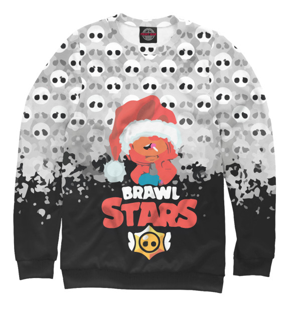Женский свитшот с изображением Brawl Stars цвета Белый