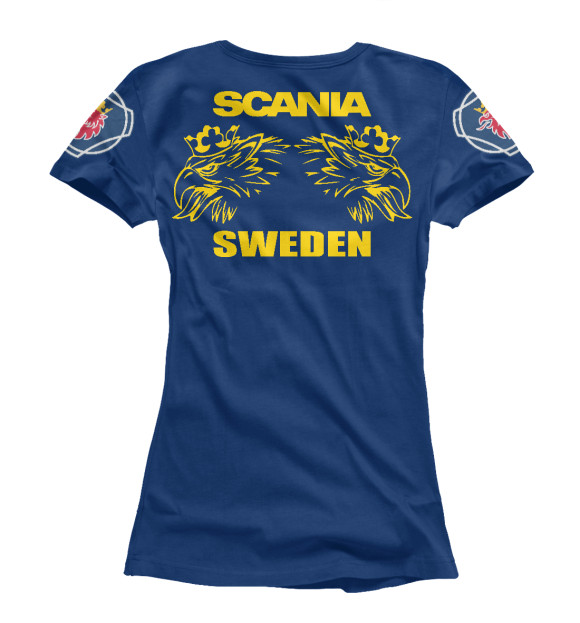 Футболка для девочек с изображением SCANIA цвета Белый