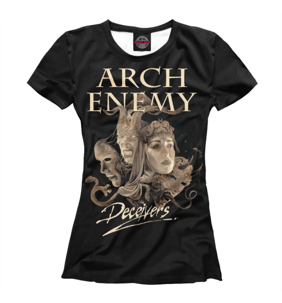 Женская футболка с изображением Arch Enemy цвета Белый