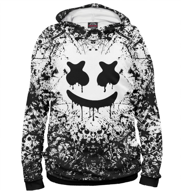 Женское худи с изображением Marshmello цвета Белый