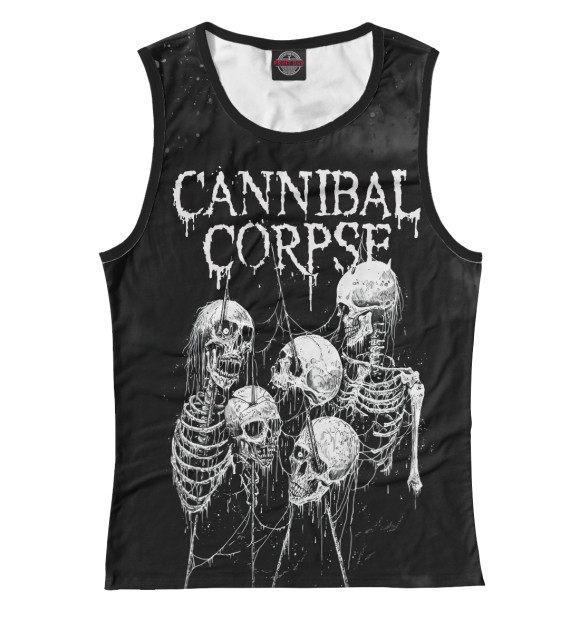 Майка для девочки с изображением Cannibal Corpse цвета Белый