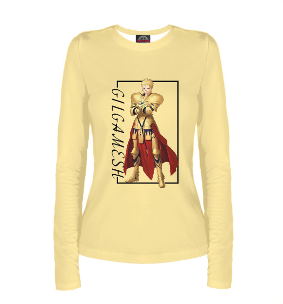 Женский лонгслив с изображением Gilgamesh Fate цвета Белый