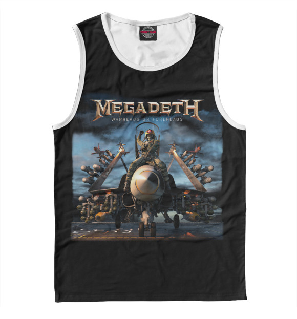 Мужская майка с изображением Megadeth цвета Белый