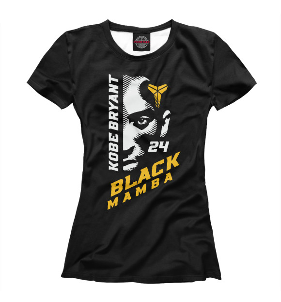 Футболка для девочек с изображением Kobe - Black Mamba цвета Белый