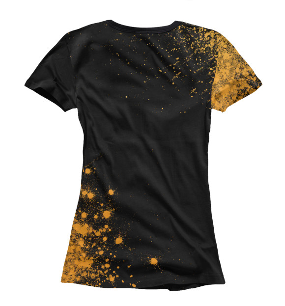 Женская футболка с изображением Дмитрий Россия Золото цвета Белый