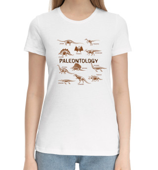 Хлопковая футболка для девочек Paleontology