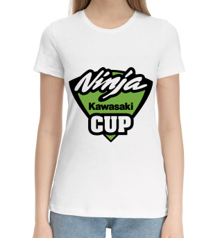 Женская хлопковая футболка Kawasaki ninja cup