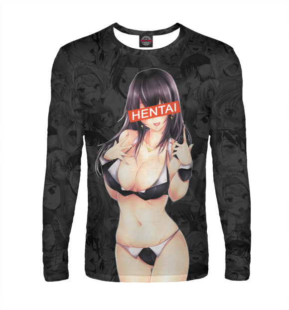 Мужской лонгслив с изображением Hentai цвета Белый