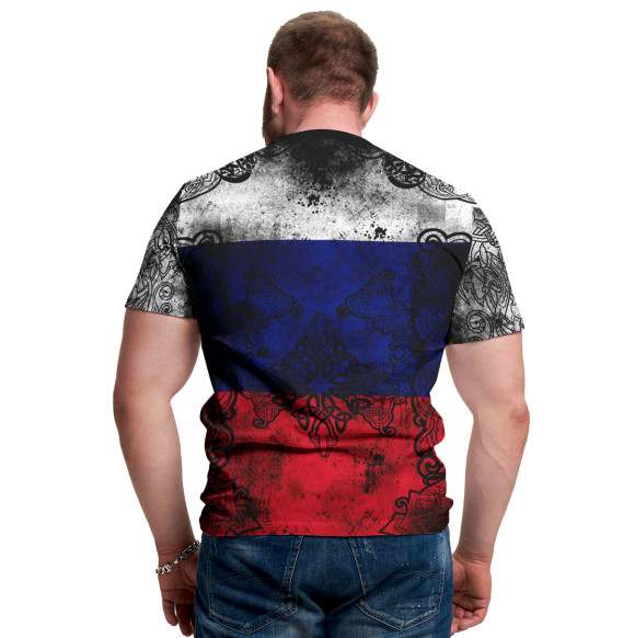 Мужская футболка с притом Герб цвета Белый Мужская футболка с изображением Герб цвета Белый