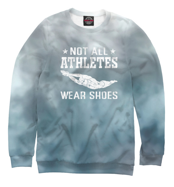 Свитшот для мальчиков с изображением Not All Athletes Wear Shoes цвета Белый