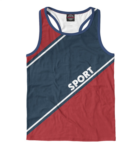 Мужская майка-борцовка с изображением Одежда СССР цвета Белый