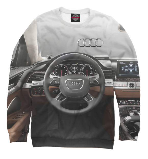 Свитшот для девочек с изображением Audi salon цвета Белый
