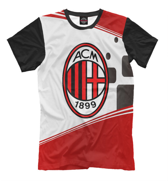 Мужская футболка с изображением FC Milan / Милан цвета Белый