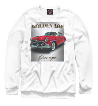 Свитшот для девочек Ретро автомобиль Hudson Hornet на белом